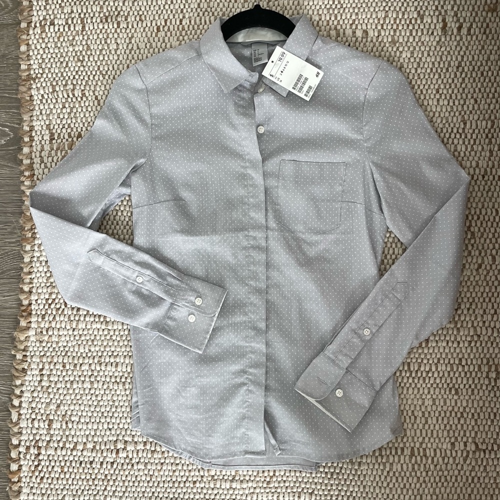 H&M polka dot button up